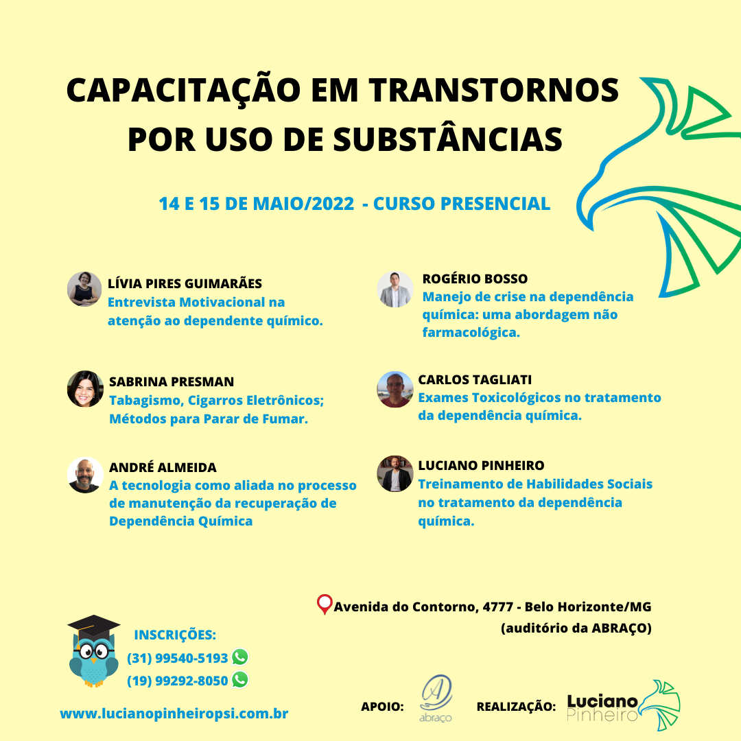 CAPACITAÇÃO EM TRANSTORNOS POR USO DE SUBSTÂNCIAS